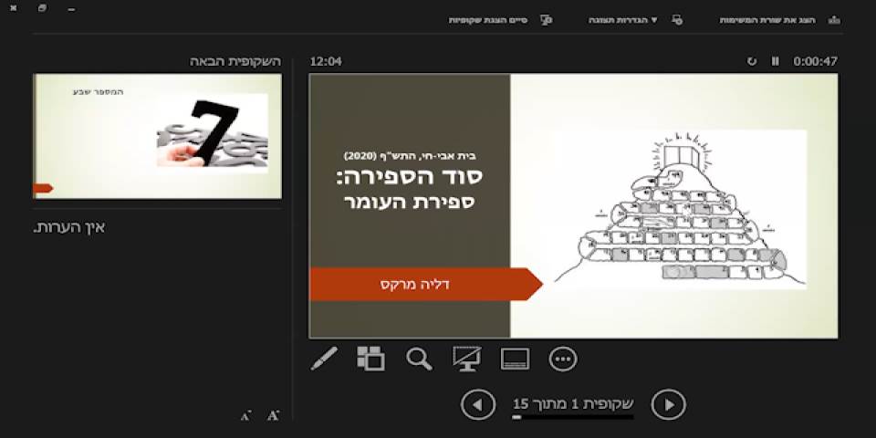 סוד הספירה | הרבָּה פרופ' דליה מרקס | 30.04.2020